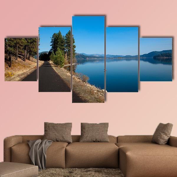 Scenery Of A Clam Blue Lake – Nature Canvas Wall Art