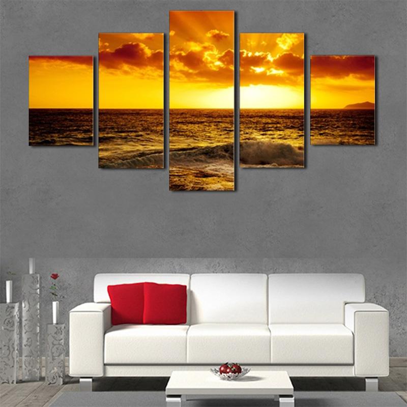Scenery: Seascape Sunset – Nature Canvas Wall Art