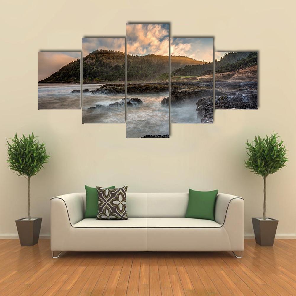 Scenic Cape Perpetua On The Oregon Coast – Nature Canvas Wall Art