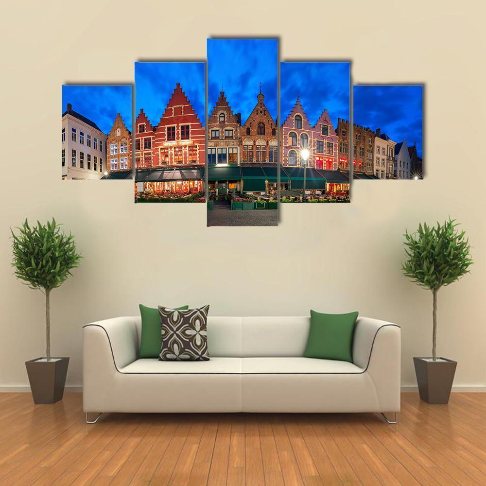 Scenic Cityscape With A Medieval Fairytale Town – Nature Canvas Wall Art