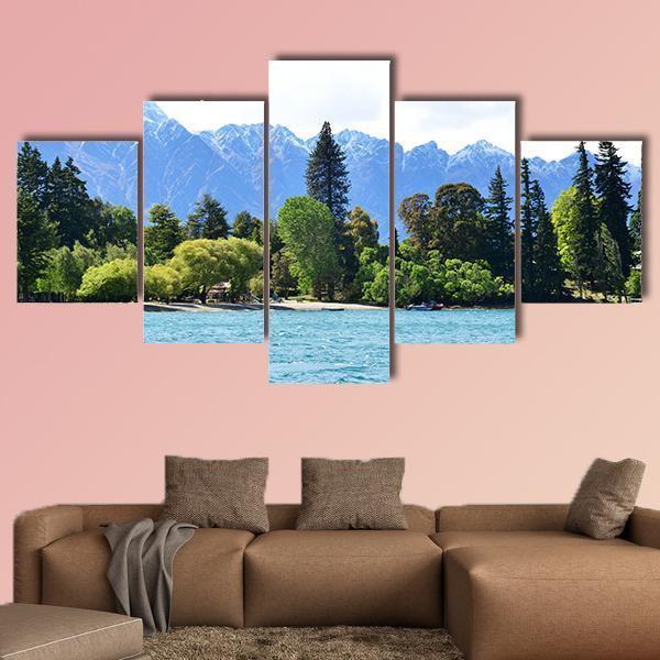 Scenic View Of Lake Wakatipu – Nature Canvas Wall Art
