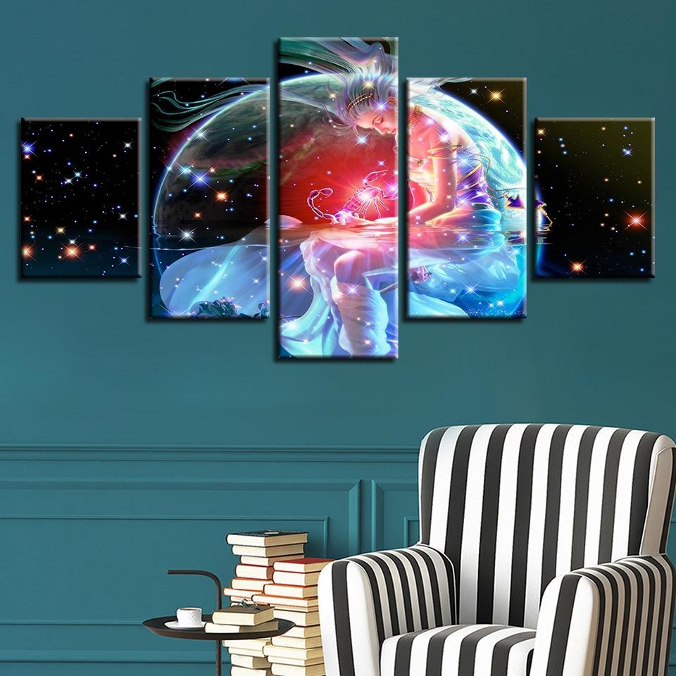 Scorpio Zodiac Astrological Sign – Abstract Canvas Wall Art