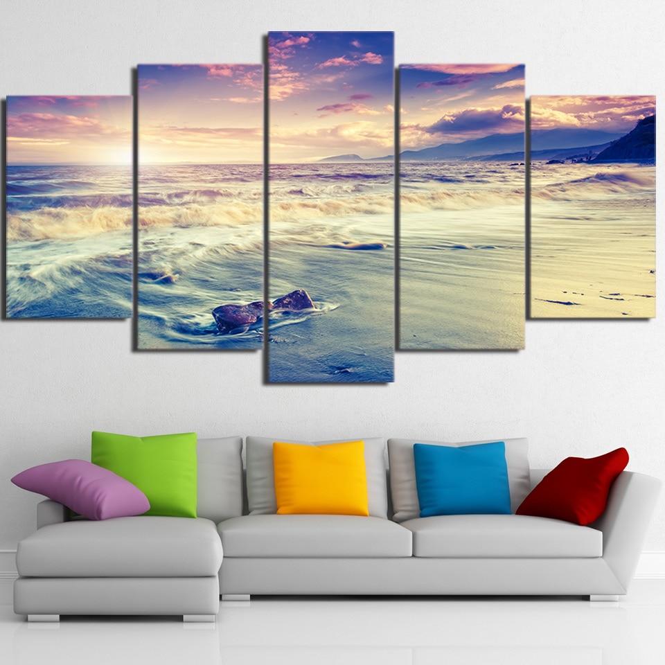 Sea Beach Coast Waves – Nature Canvas Wall Art