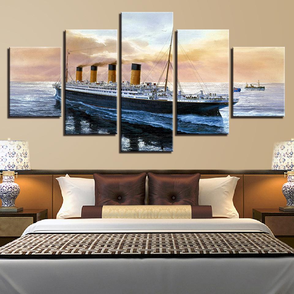 Sea Boat 22 – Space Canvas Wall Art
