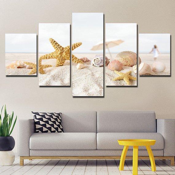 Sea Shell Beach 02 – Nature Canvas Wall Art