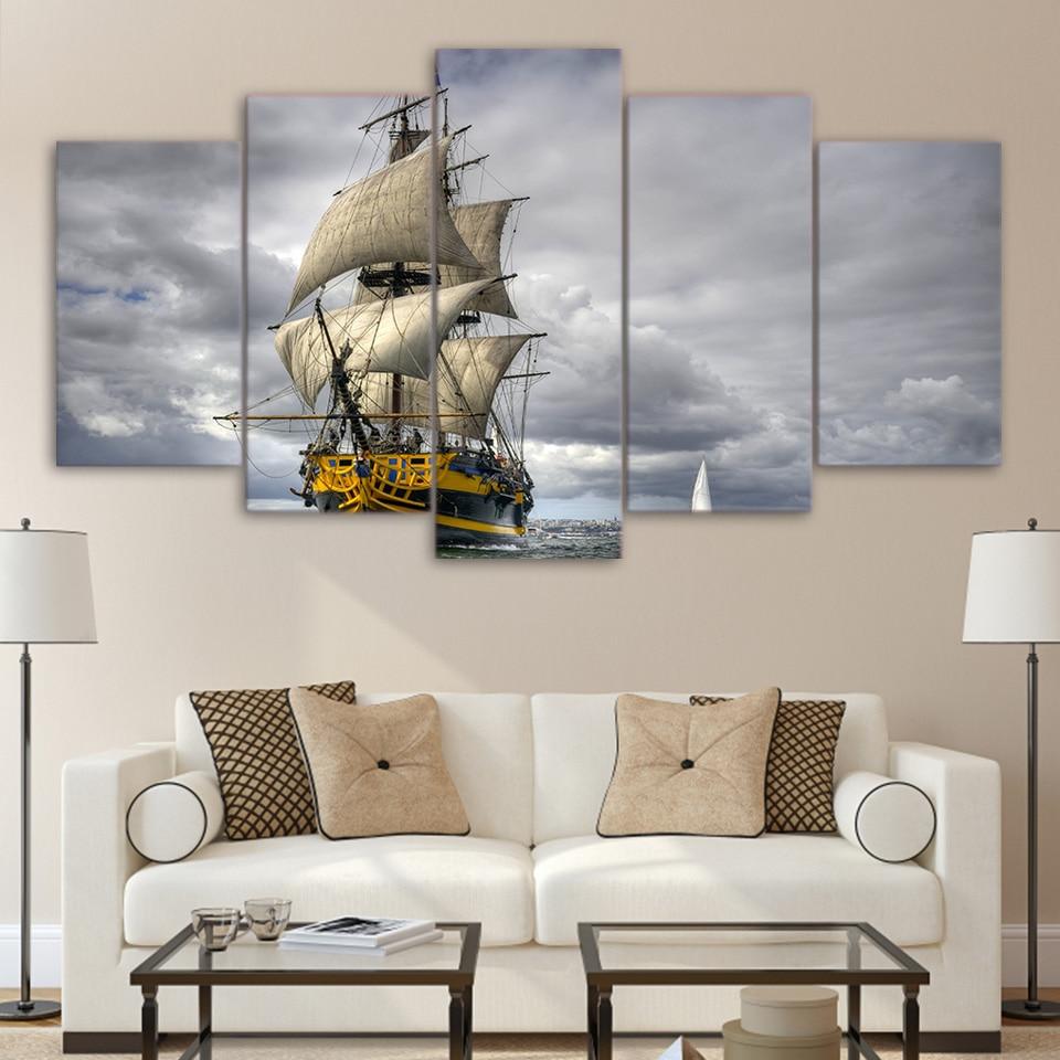 Sea Ship 03 – Space Canvas Wall Art
