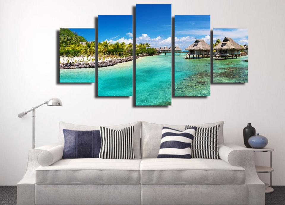 Sea Sky Island Seascape – Nature Canvas Wall Art