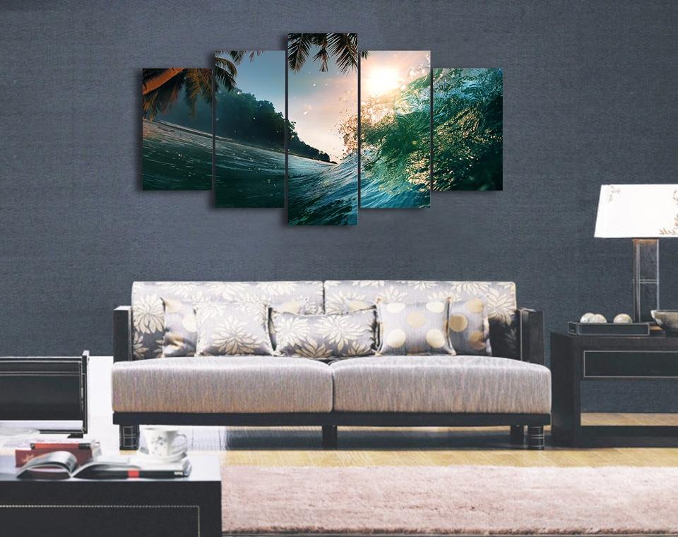 Sea Wave Beautiful Sunset – Nature Canvas Wall Art