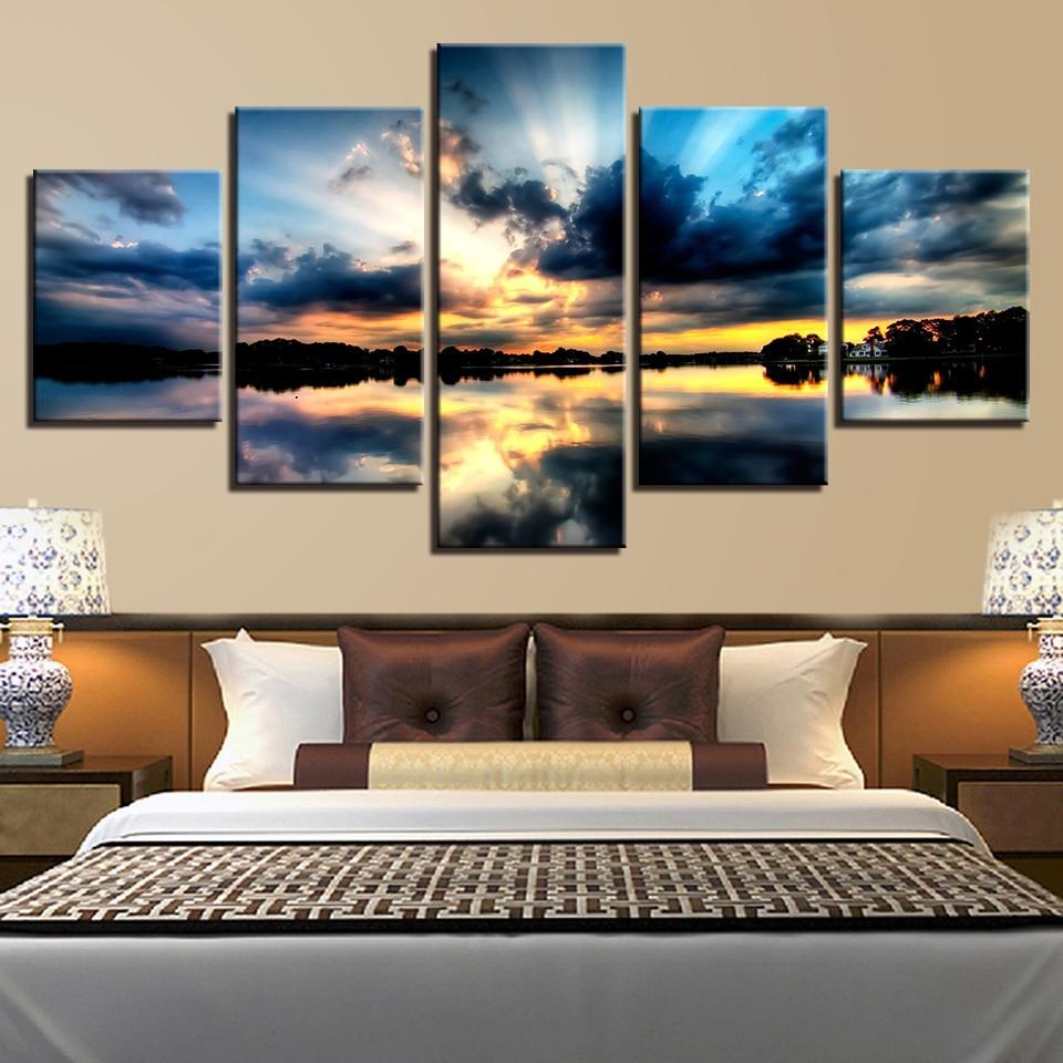 Sea Waves Sunrise – Space Canvas Wall Art