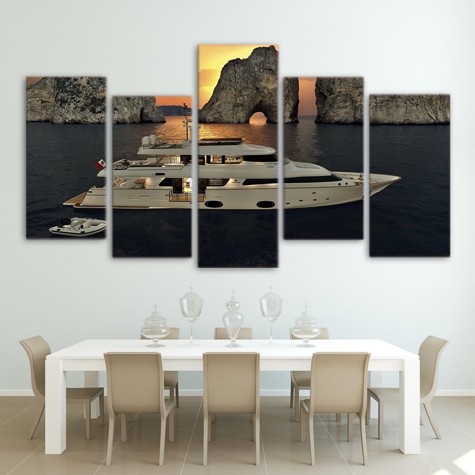 Sea Yacht – Space Canvas Wall Art