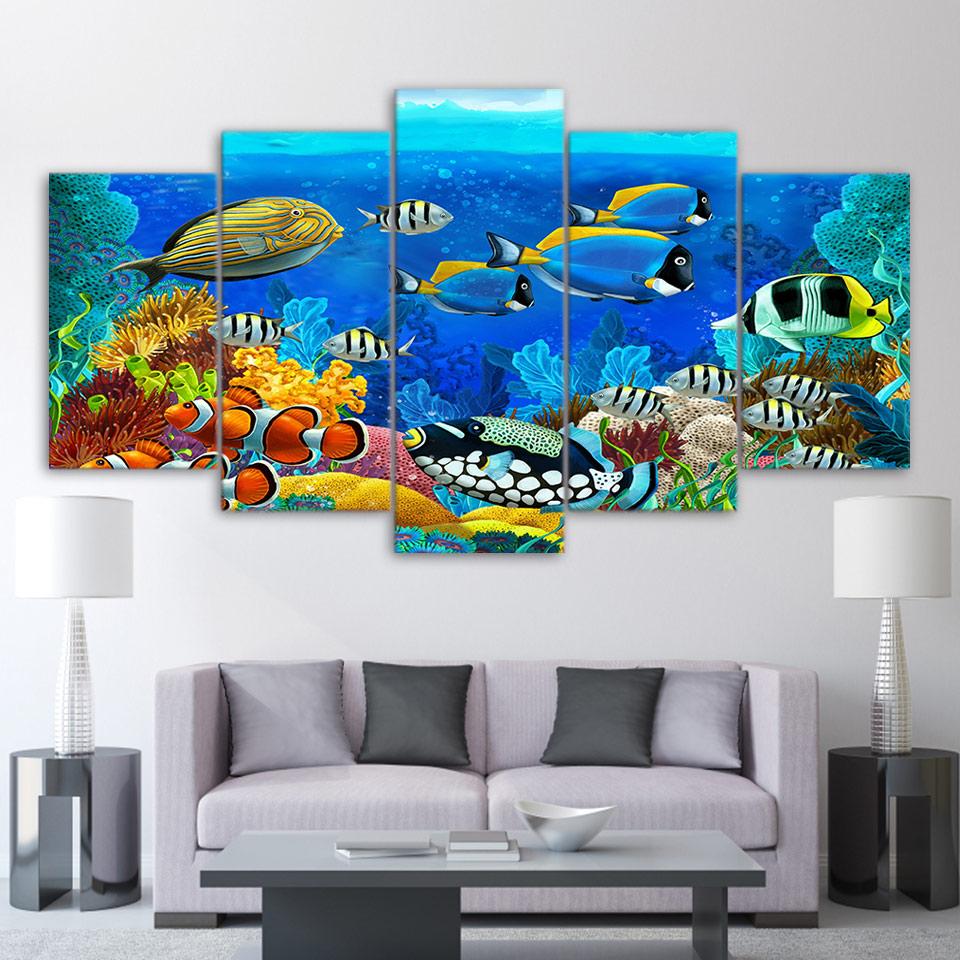Seabed Fish – Ocean Canvas Wall Art