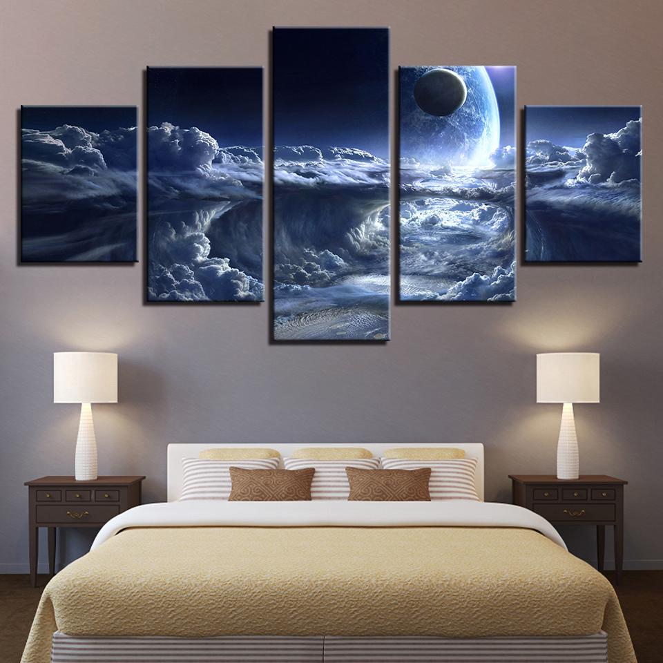 Seas Of Clouds Moon – Space Canvas Wall Art