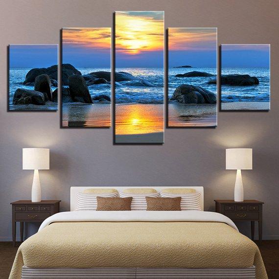 Seascape Sunrise 01 – Space Canvas Wall Art