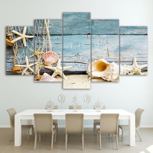 Seashells Beach Decor – Ocean Canvas Wall Art