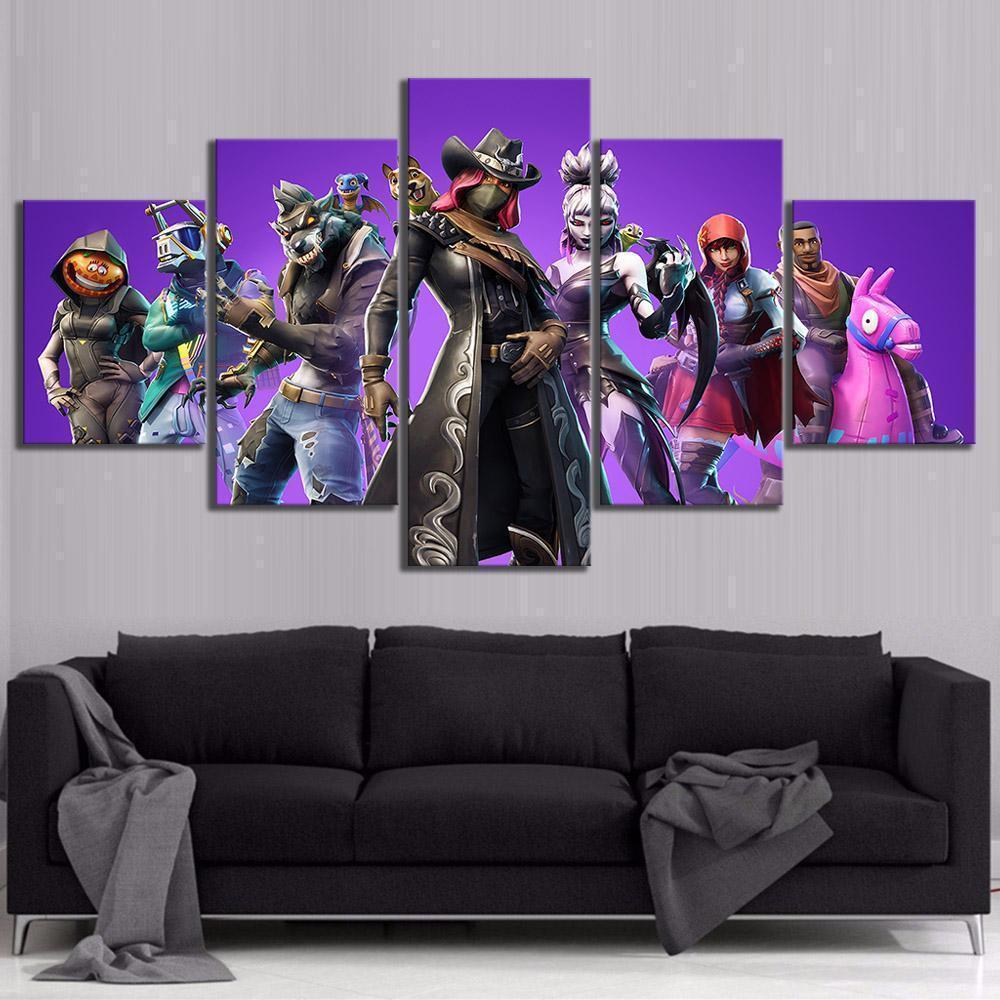 Season 6 Fortnite Skins Gaming Canvas Wall Art