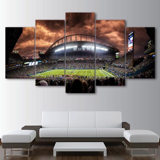 Seattle Seahawks Centurylink Field Football Stadium Sport Canvas Wall Art