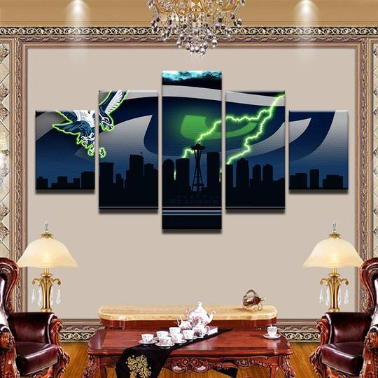 Seattle Seahawks – Space Canvas Wall Art