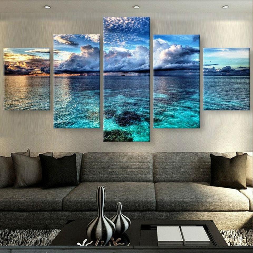 Seaview Cloud Sky – Nature Canvas Wall Art
