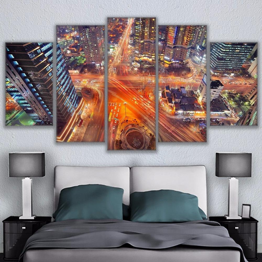 Seoul Korea At Night – Nature Canvas Wall Art