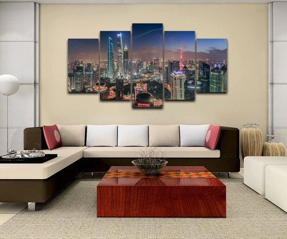 Shangai City View – Nature Canvas Wall Art