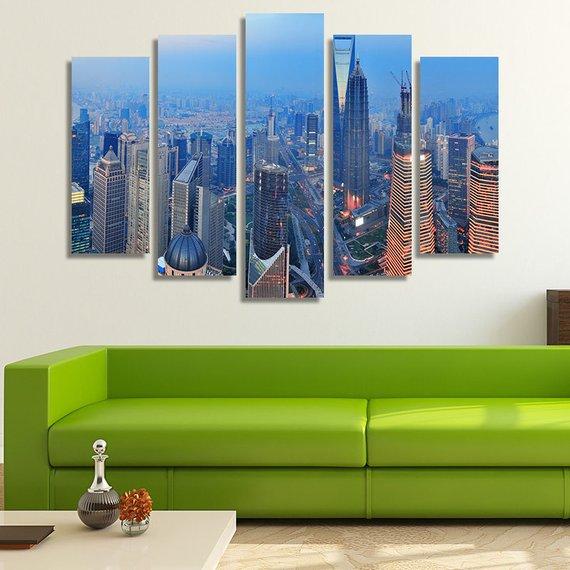 Shanghai Architecture – Nature Canvas Wall Art