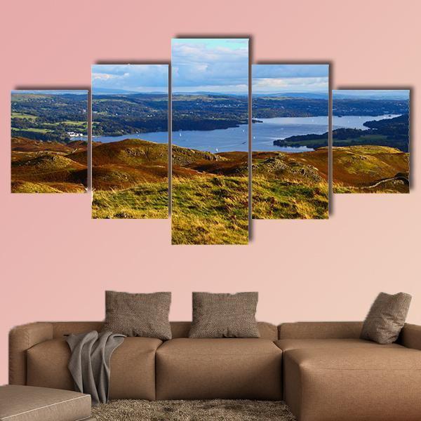 Sheep Overlooking Windermere Lake – Nature Canvas Wall Art