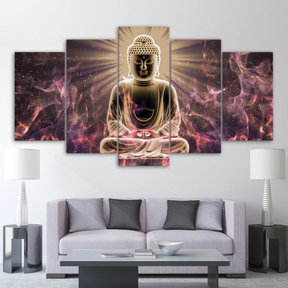 Shinning Buddha Statue – Religon Canvas Wall Art