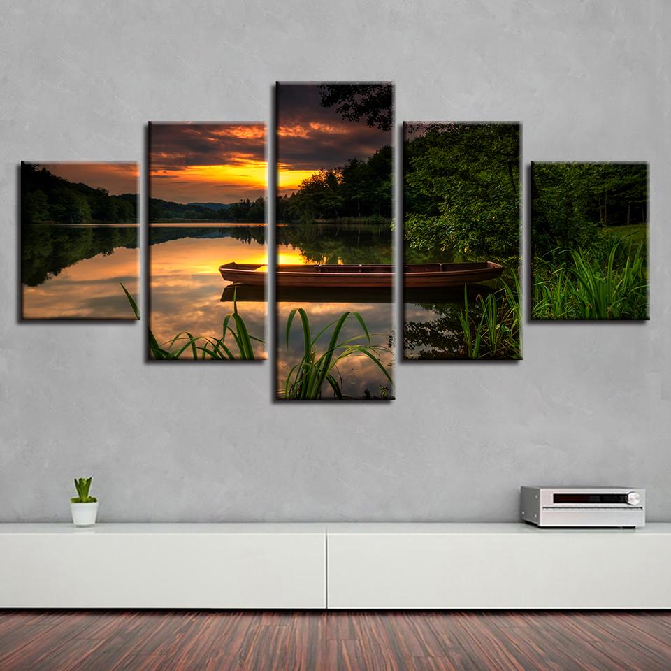 Ship Lake Mountain – Space Canvas Wall Art