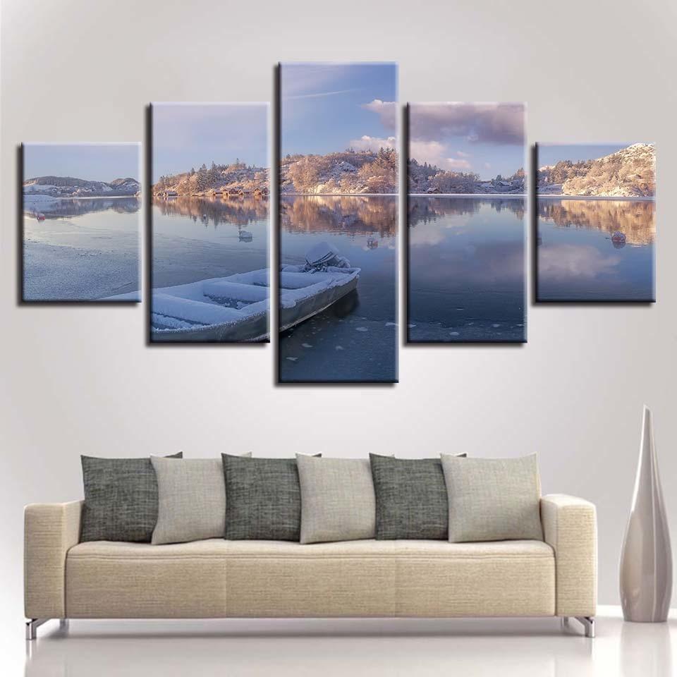 Ship Mountain Lake – Nature Canvas Wall Art