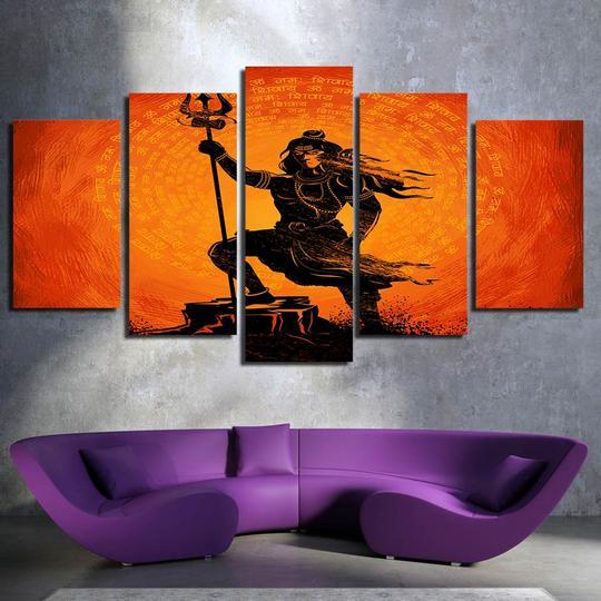 Shiva 5 Panel – Religion Canvas Wall Art