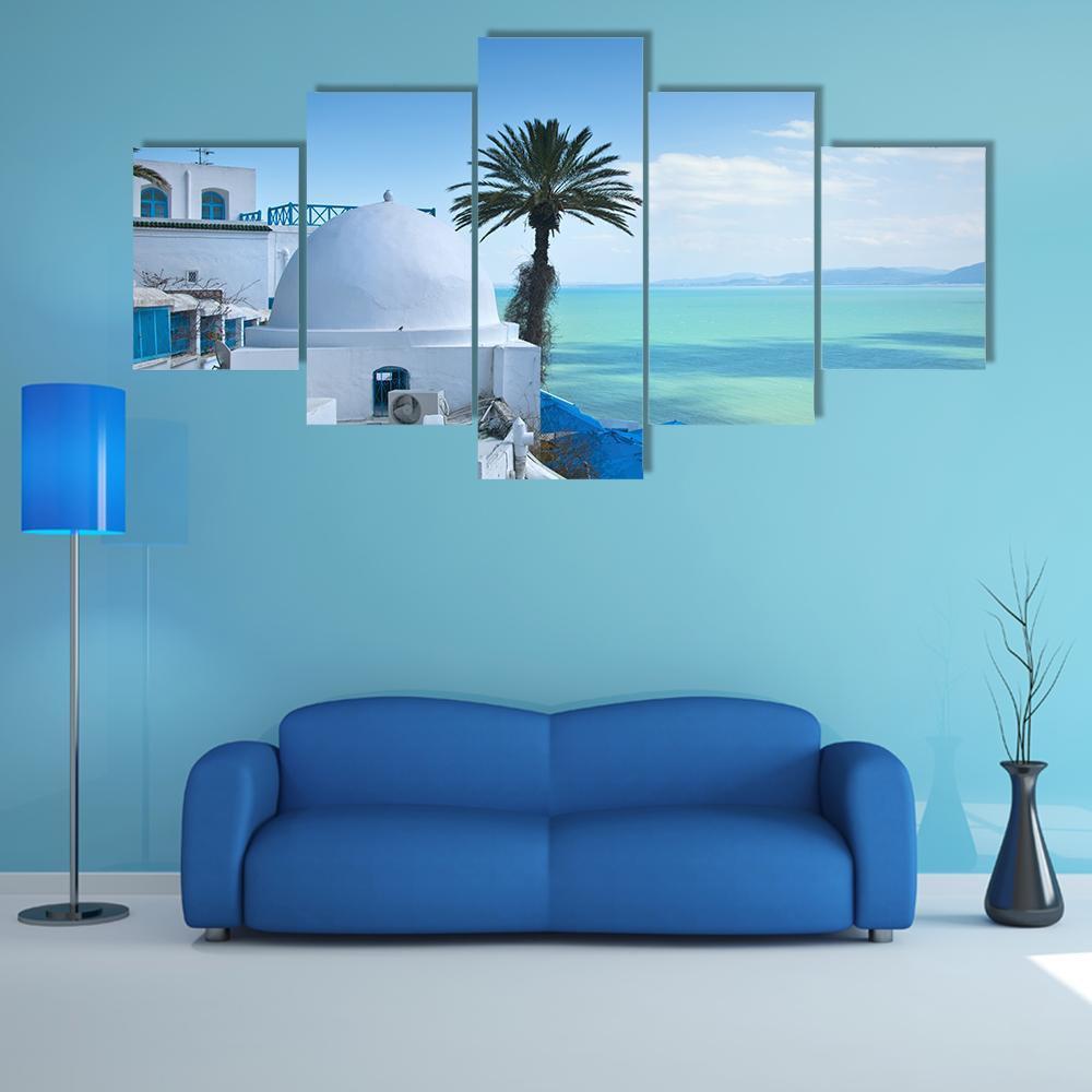 Sidi Bou Said In Tunis Nature Canvas Wall Art