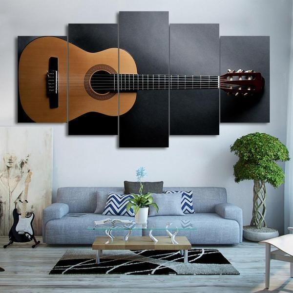 Single Acoustic Guitar – Music Canvas Wall Art