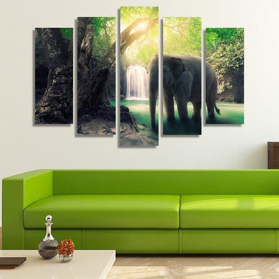 Single Elephant – Animal Canvas Wall Art