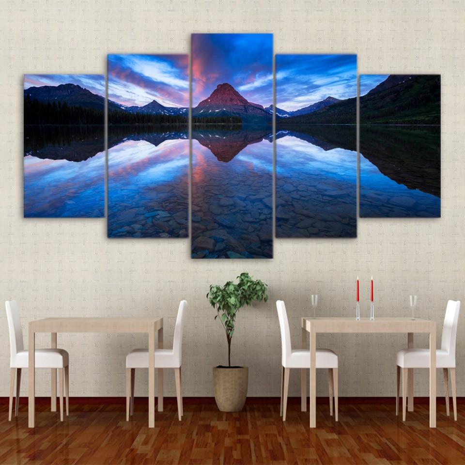 Sinopah Mountain Lake – Nature Canvas Wall Art