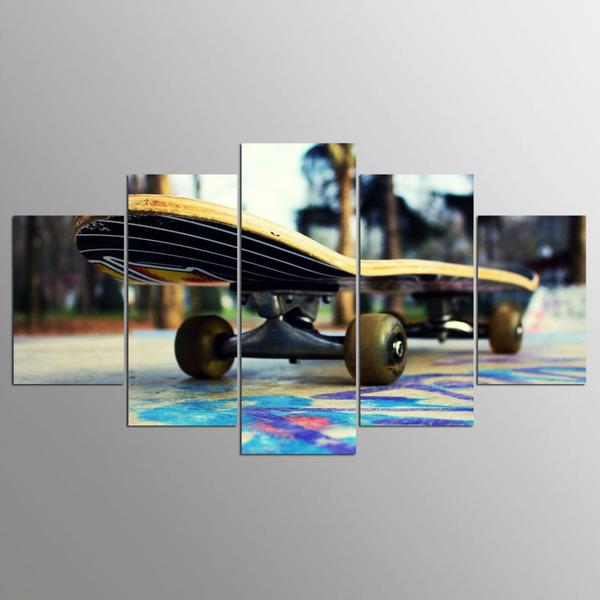 Skateboard At Outdoor Skatepark – Sport Canvas Wall Art