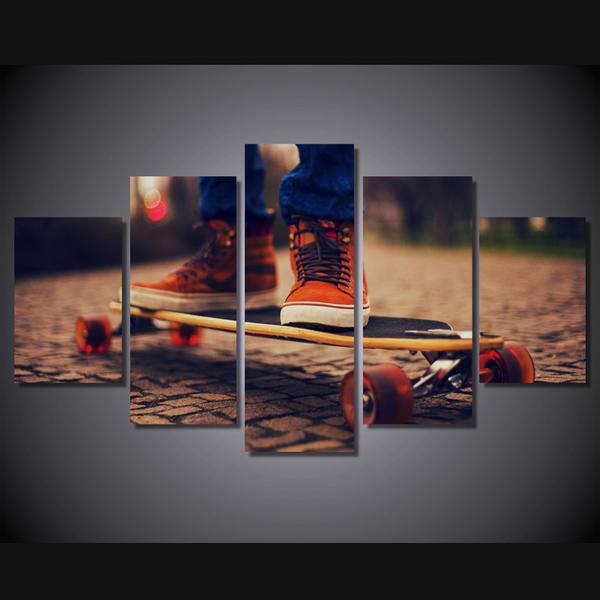 Skateboarder On Skateboard – Sport Canvas Wall Art