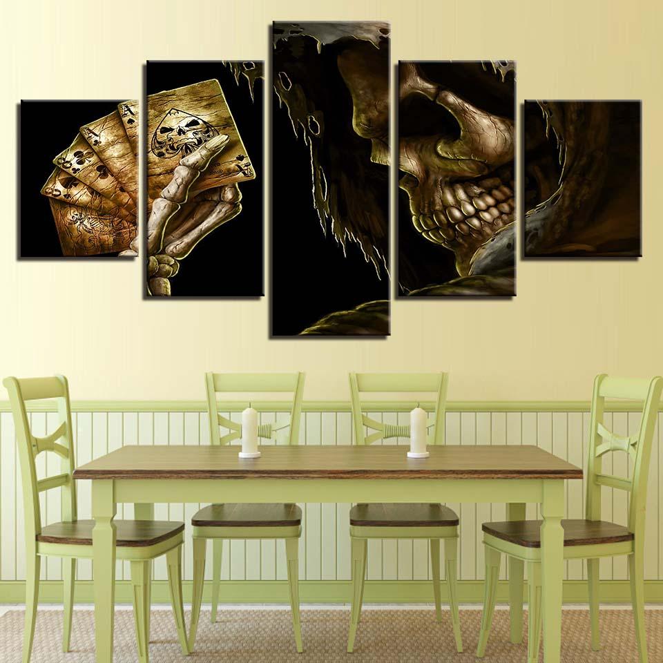 Skeleton Card 1 – Abstract Canvas Wall Art