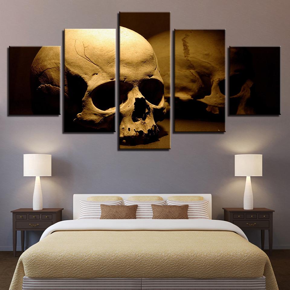 Skeleton Card – Abstract Canvas Wall Art