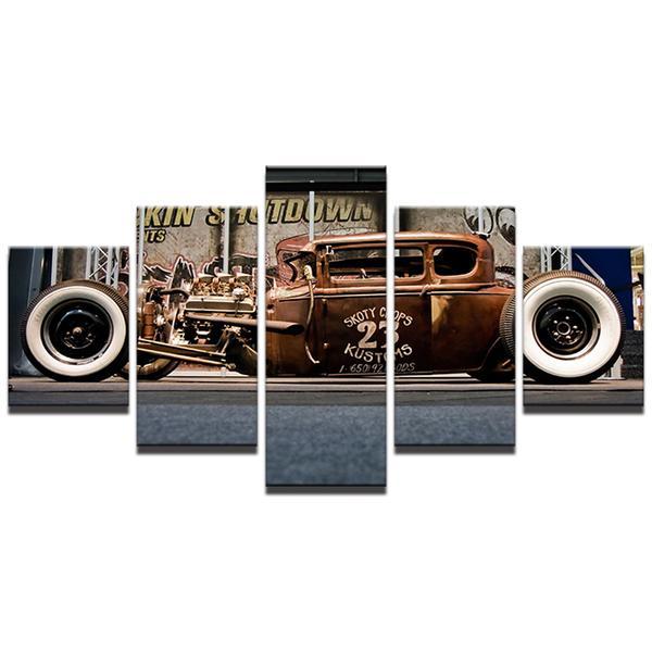 Skoty Kustoms Rat Rod 23 Resto Vintage Car Lowrider Street Rod – Automative Canvas Wall Art