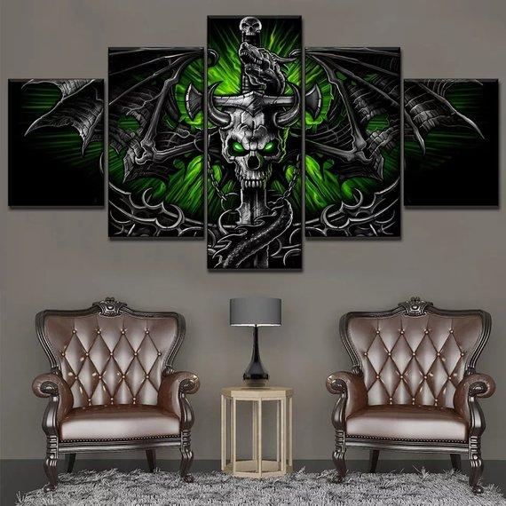Skull 11 – Abstract Canvas Wall Art