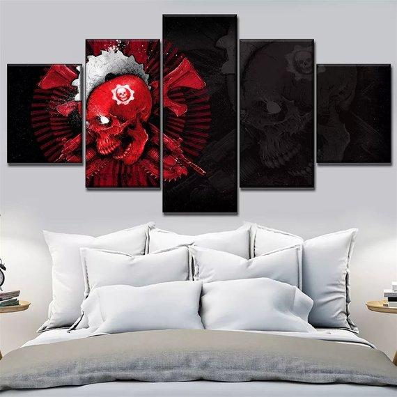 Skull 5 – Abstract Canvas Wall Art
