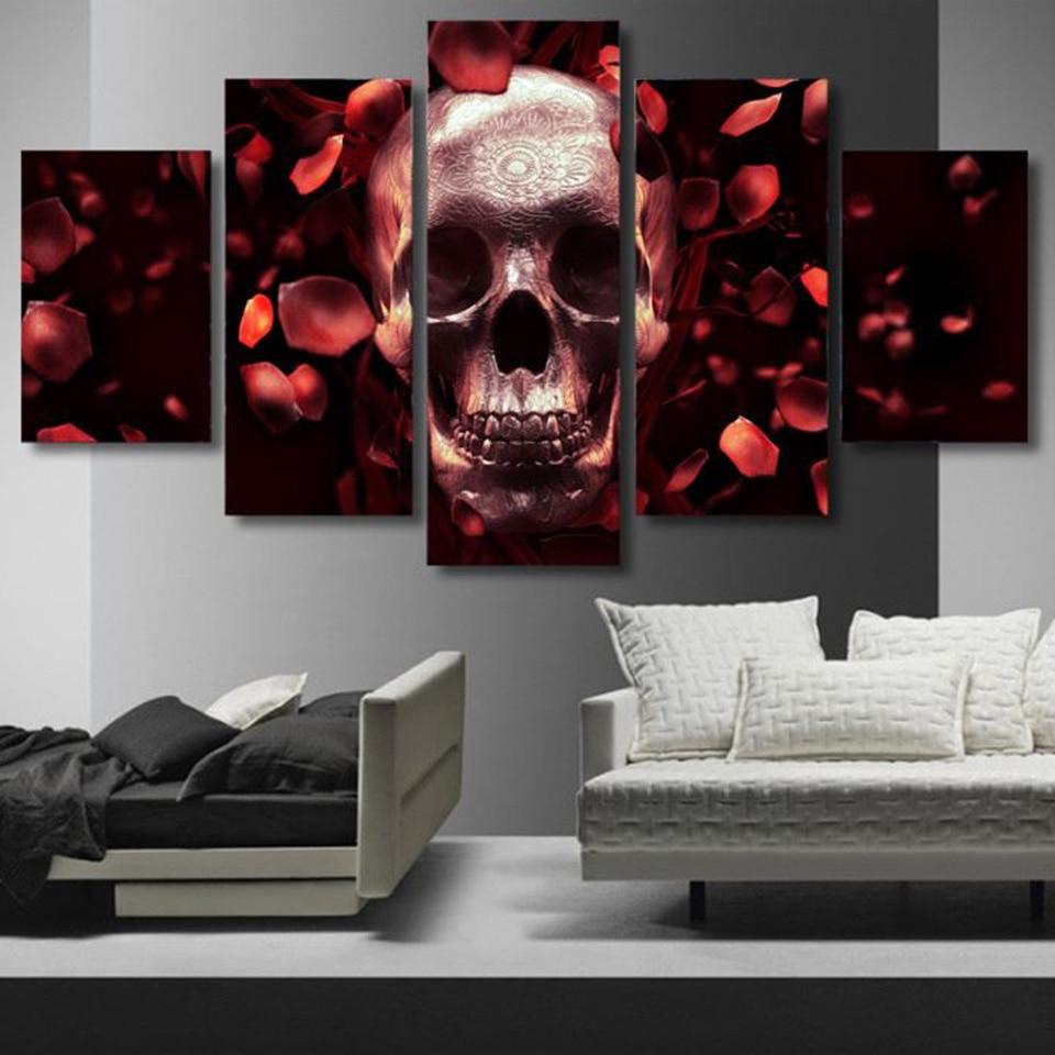 Skull 50 – Abstract Canvas Wall Art