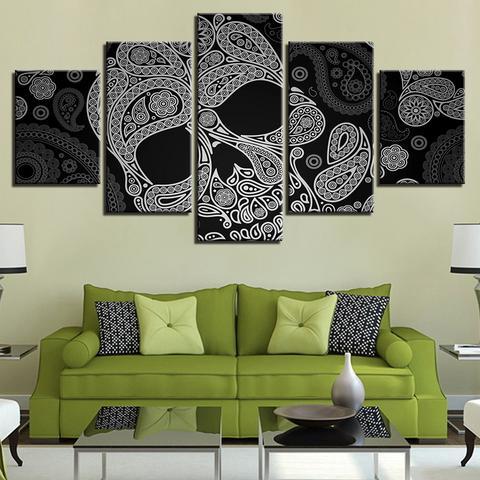 Skull – Abstract Canvas Wall Art