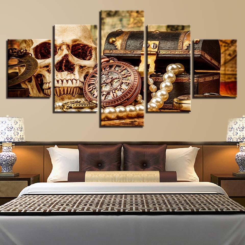 Skull Jewelry – Abstract Canvas Wall Art