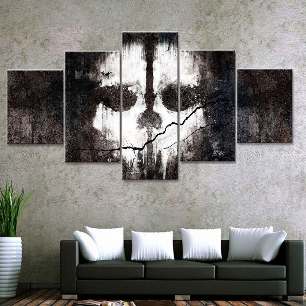 Skull Punisher Style – Abstract Canvas Wall Art