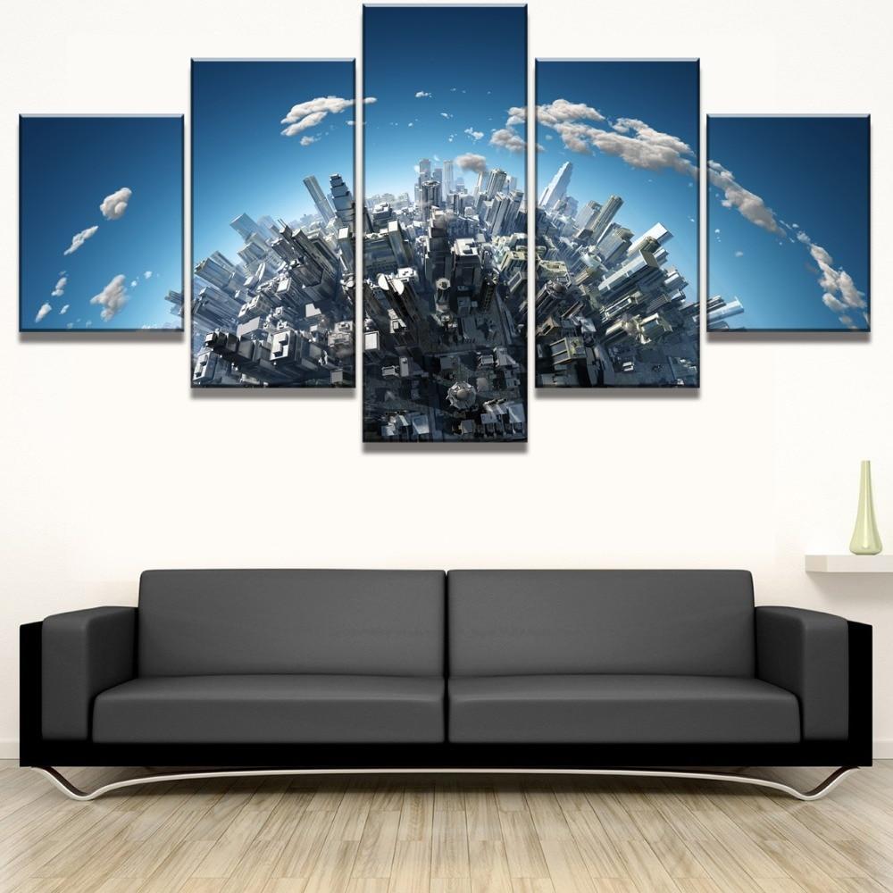 Sky City Architecture – Nature Canvas Wall Art