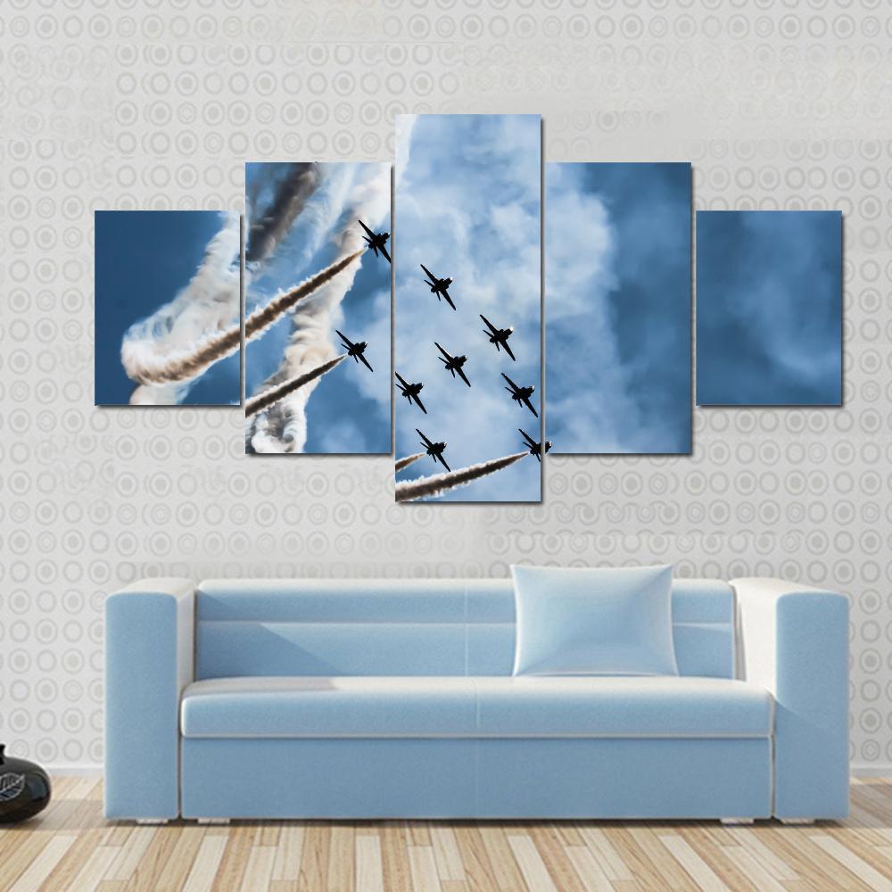 Sky Fighters Airshow – Airplane Canvas Wall Art