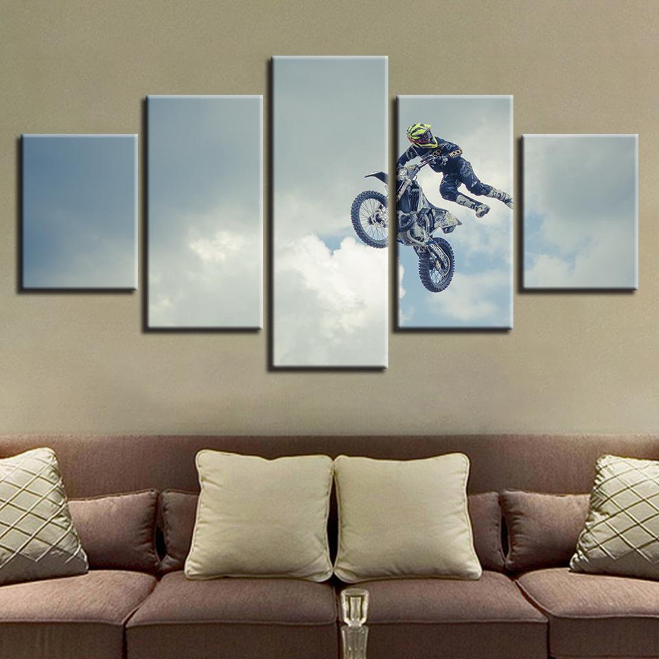 Sky Motorcycle – Automative Canvas Wall Art