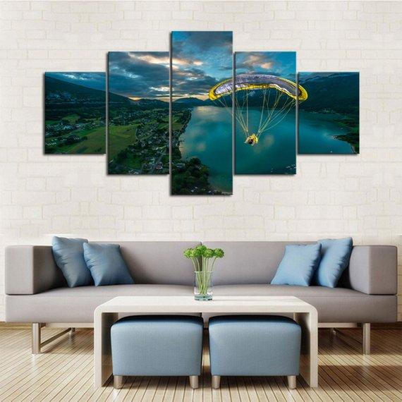 Skydiver View – Nature Canvas Wall Art