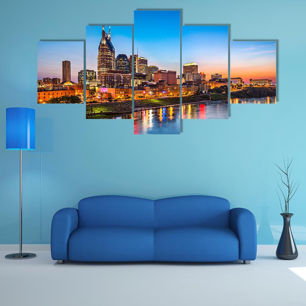 Skyline Of Downtown Nashville – Nature Canvas Wall Art